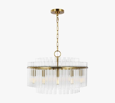 Scarlett Round Glass Chandelier (24"-32")