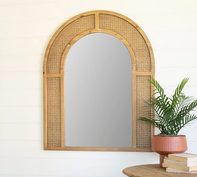 Monique Woven Rattan Arched Mirror