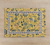 Bette Floral Block Print Cotton Placemats - Set of 4