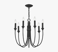 Cyan 7-Light Metal Chandelier (22-42")