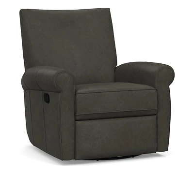 Grayson Leather Swivel Recliner