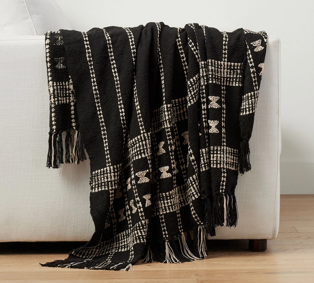 Mullen Handwoven Cotton Throw Blanket