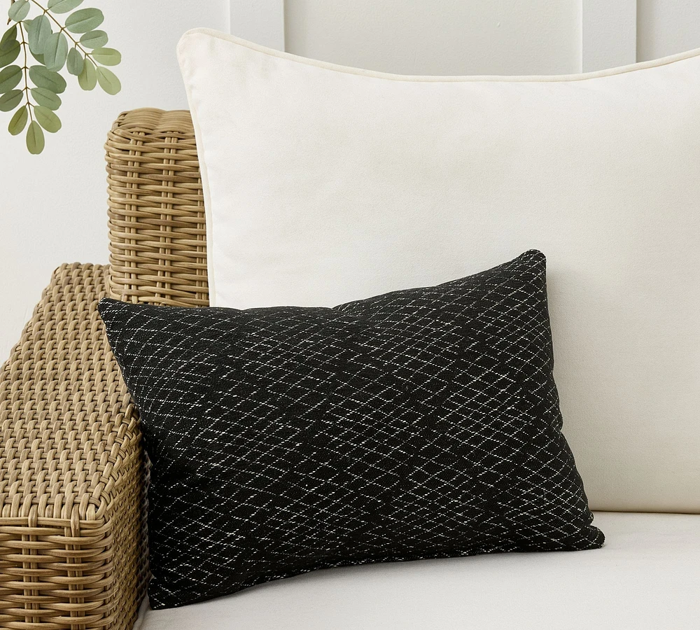 Margot Diamond Outdoor Performance Lumbar Pillow