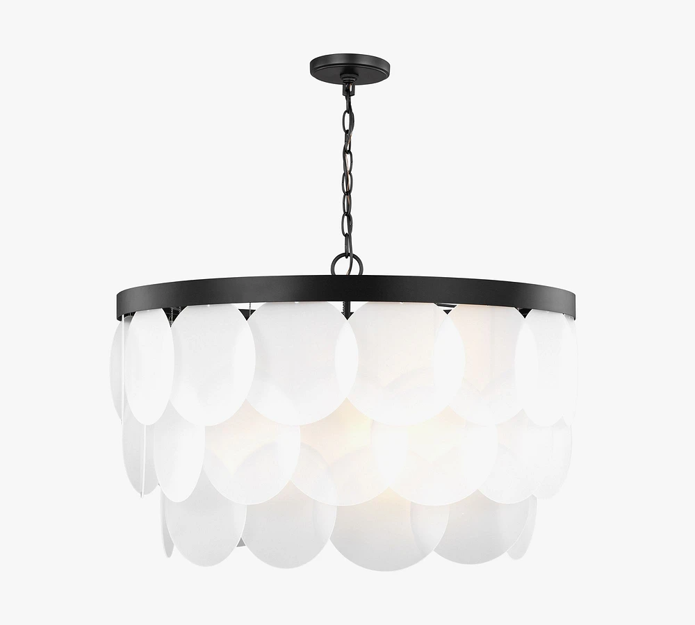 Breeland Round Glass Pendant (30")