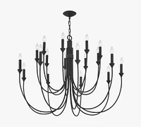 Cyan 7-Light Metal Chandelier (22-42")