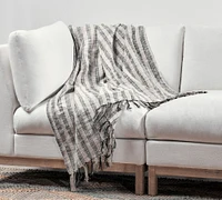 Paden Striped Fringe Throw