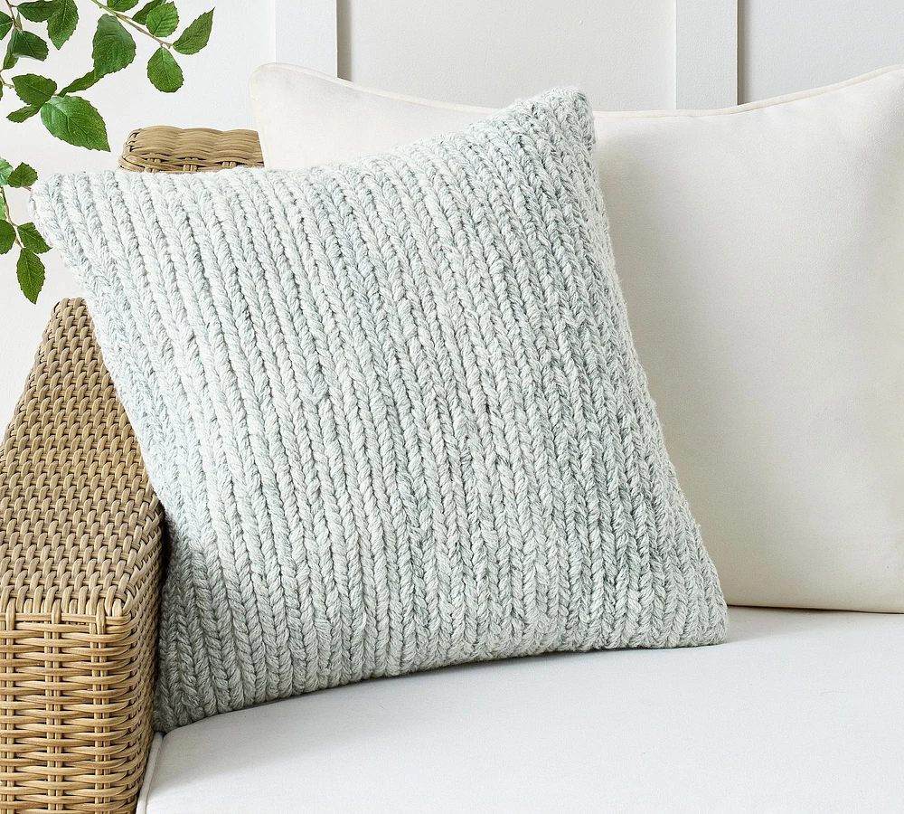 Sweater Knit Outdoor Pillow