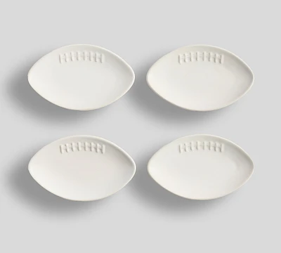 Football Stoneware Appetizer Plates - Set of 4