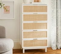 Westly Cane 5-Drawer Tall Dresser (26")