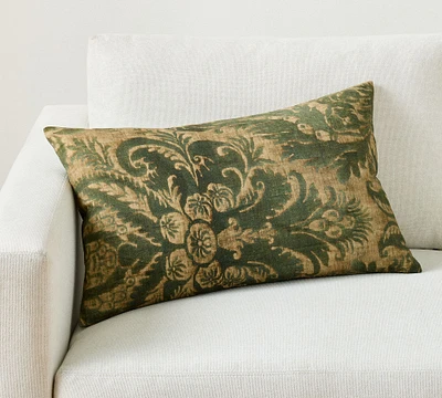 Damask Printed Lumbar Pillow