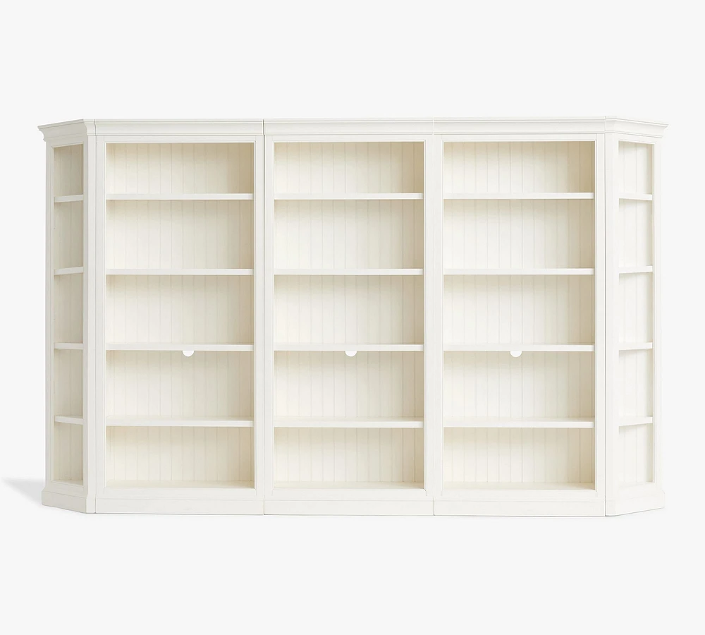 Aubrey Wall Bookcase with Cabinets (139")