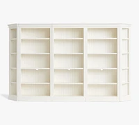 Aubrey Wall Bookcase with Cabinets (139")