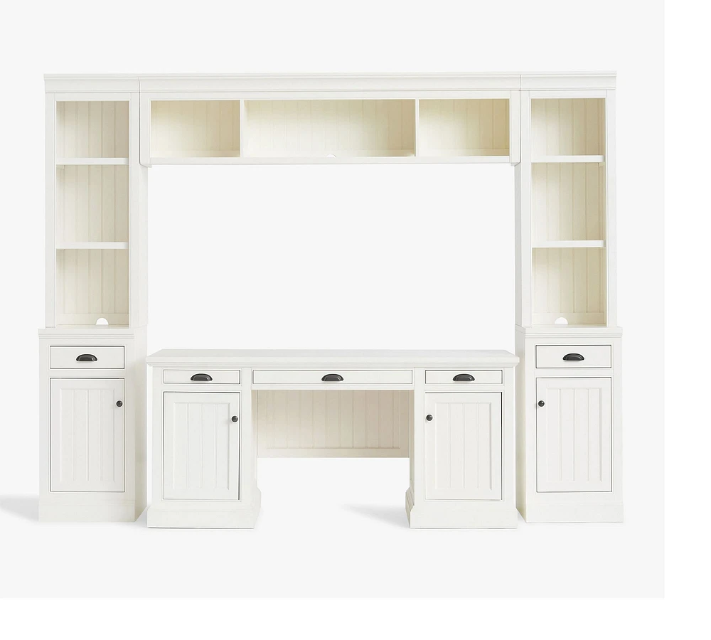 Aubrey Executive Desk Office Suite with Cabinets (104")