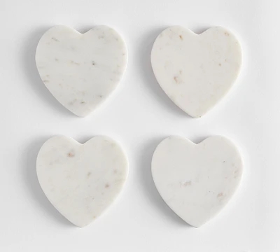 Marble Heart Coasters - Set of 4