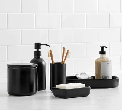 Matte Black Porcelain Bathroom Accessories