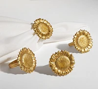 Sunflower Napkin Rings - Set of 4