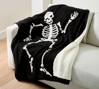 Mr. Bones Fair Isle Knit Jacquard Throw