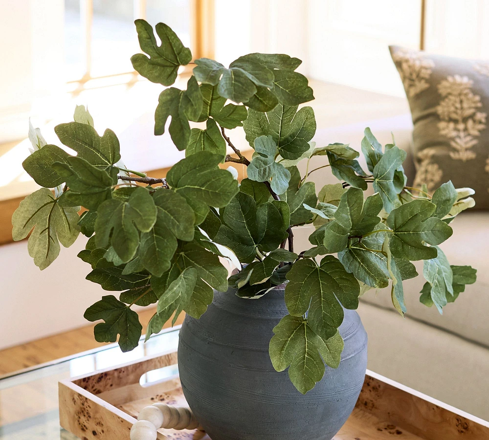 Faux Fig Leaf Branch