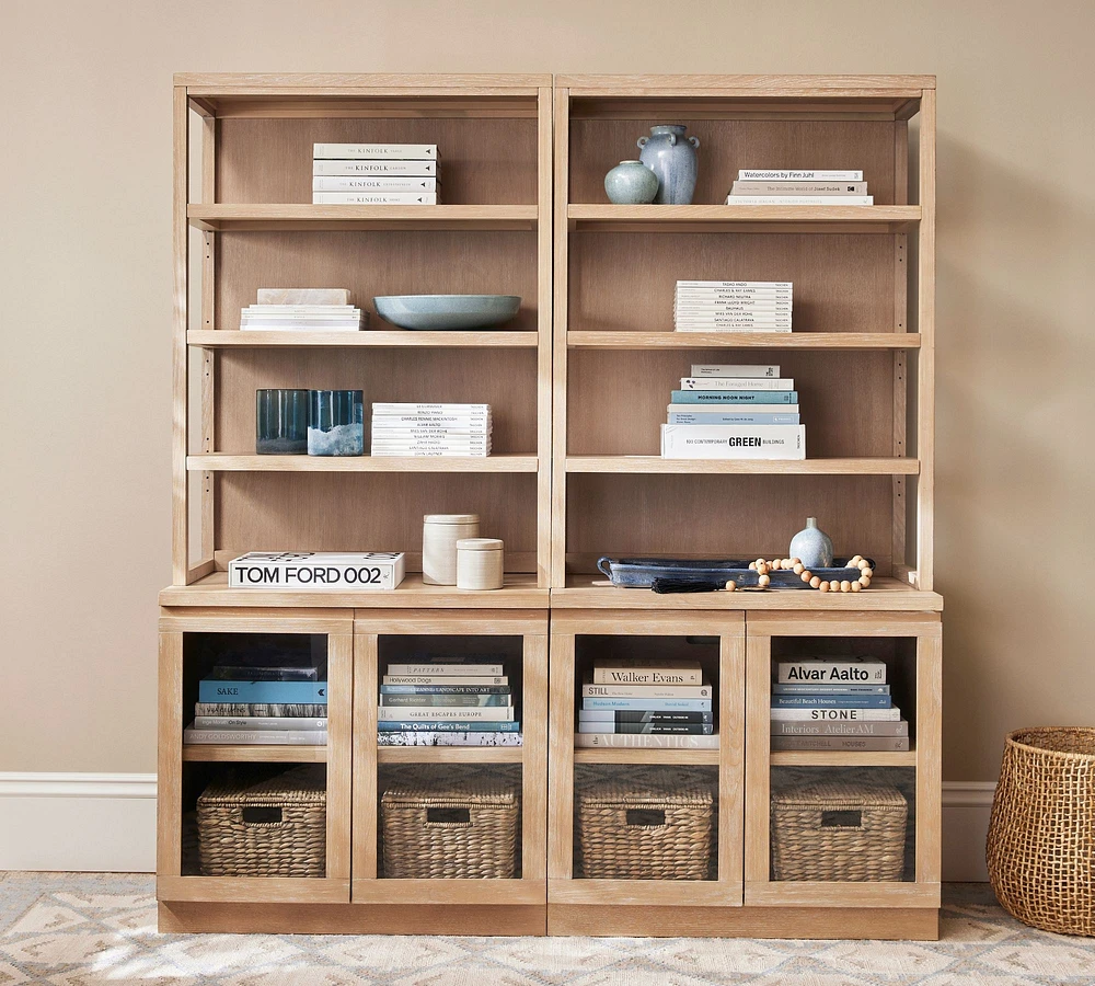 Pacific Glass Cabinet Bookcase (68")