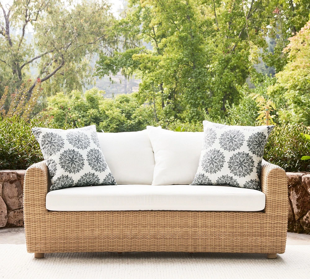 Gideon Wicker Outdoor Sofa (68")