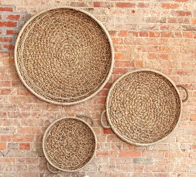 Emma Woven Baskets Wall Art, Set of 3