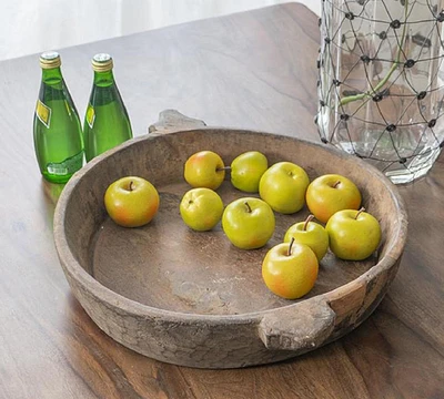 Open Box: Found Reclaimed Wood Bowl With Handles