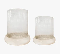 Simah Marble Hurricane Candleholder