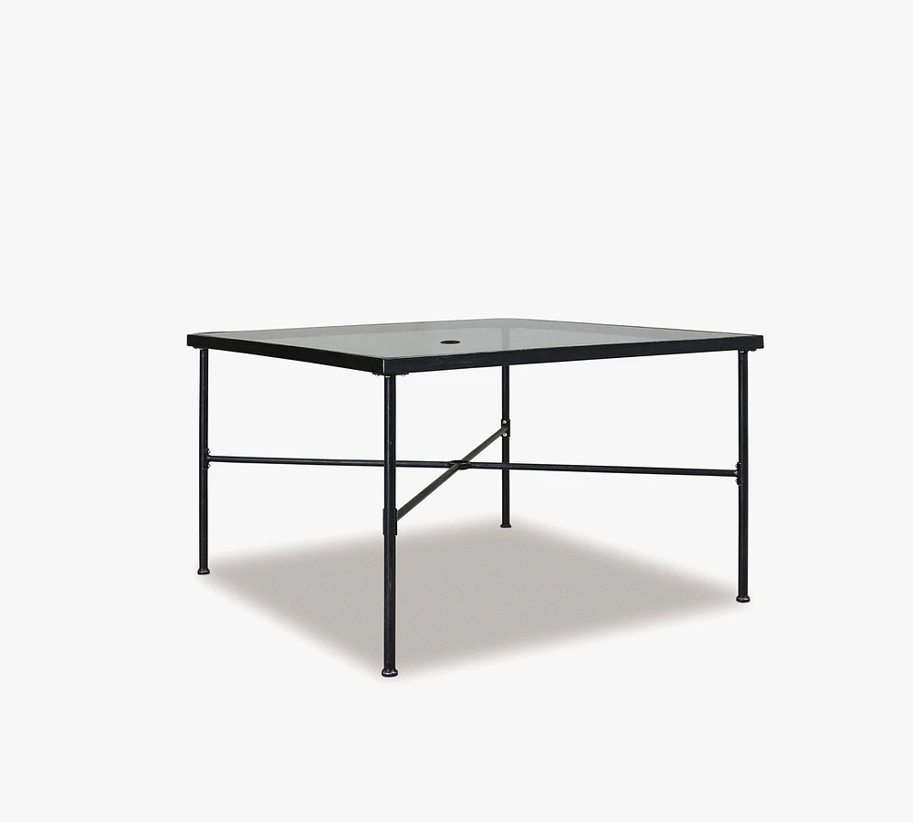 Bowie Glass Square Outdoor Dining Table (44")