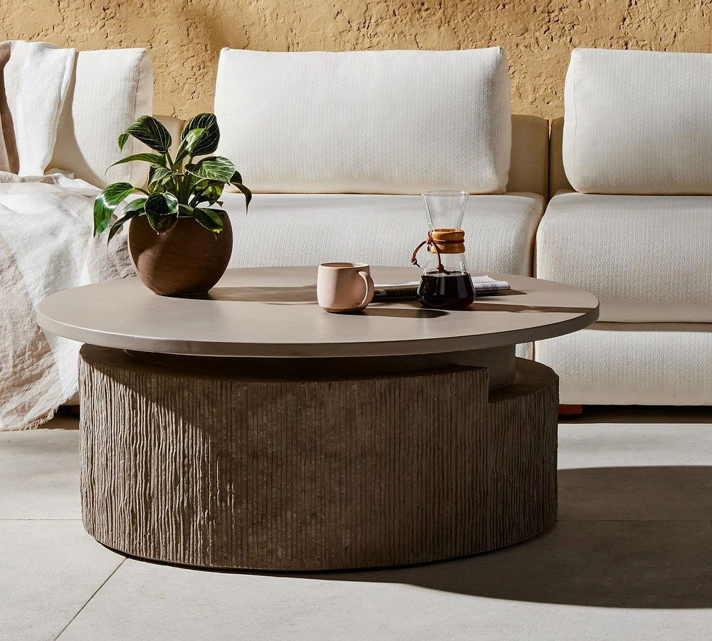 Temper Round Concrete Coffee Table