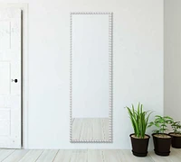 Belle Beaded White Floor Mirror