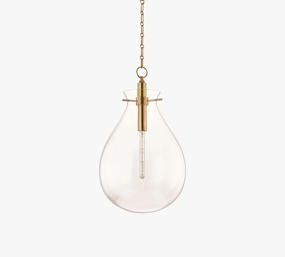 Mayla LED Glass Pendant (8"-18")