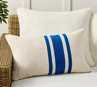 Modern Farmhouse Striped Outdoor Lumbar Pillow