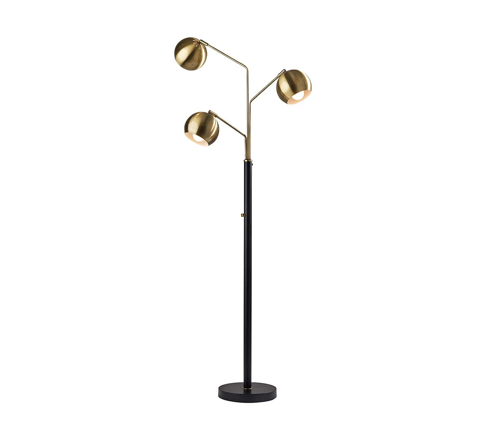 Brooks Metal Triple Head Floor Lamp (68")