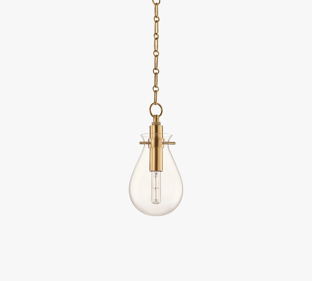 Mayla LED Glass Pendant (8"-18")