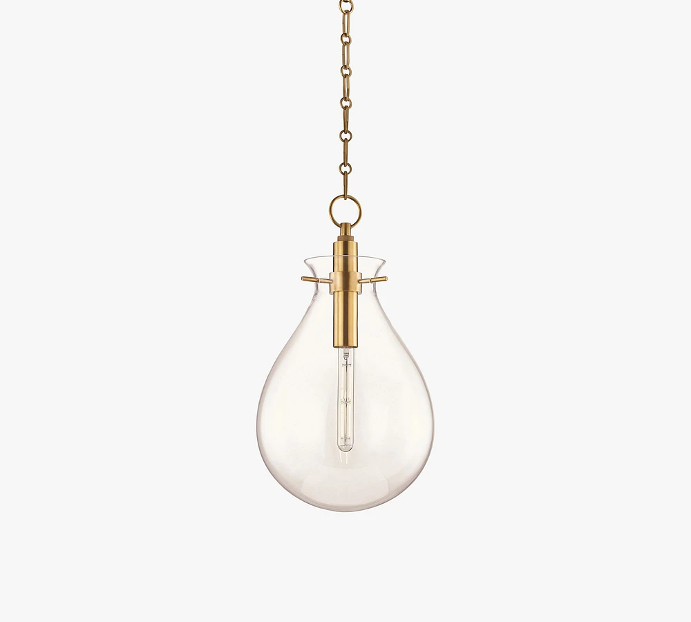 Mayla LED Glass Pendant (8"-18")