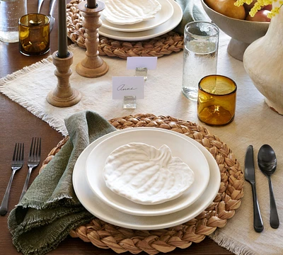 Pumpkin Stoneware Appetizer Plates - Set of 4