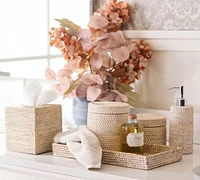 Tava Handwoven Rattan Bathroom Accessories