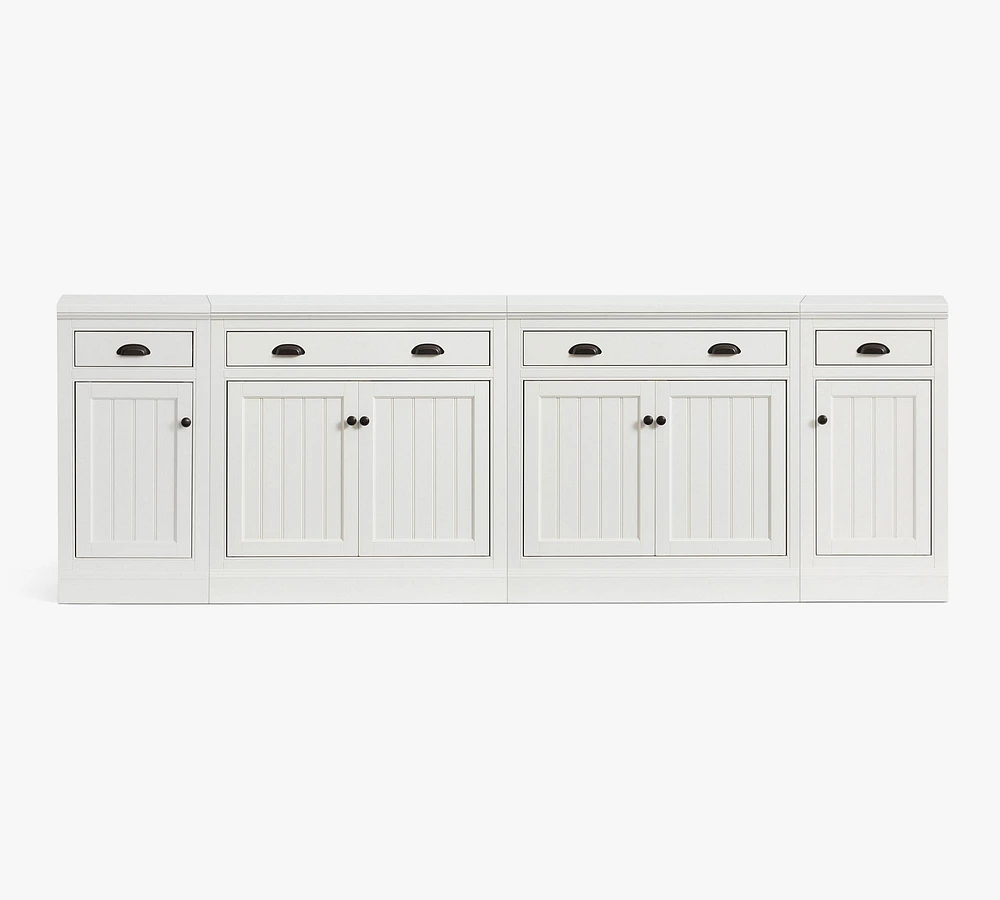 Aubrey Media Console with Open Cabinets (108")