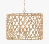 Cason Woven Drum Chandelier (21")