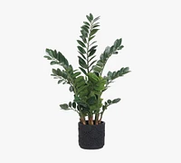 Faux Zamiooculas Plant In Ceramic Pot