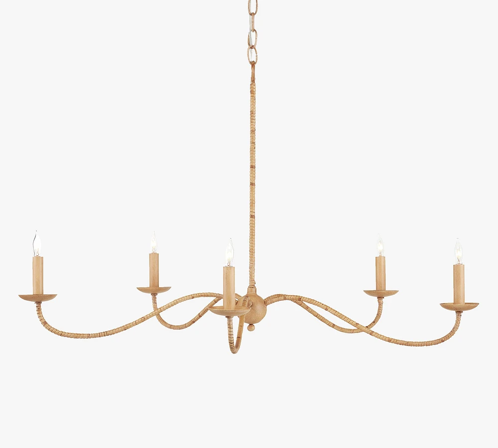 Samson Rattan Chandelier (34")