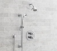 Victoria Cross Handle Thermostatic Shower Set with Handshower