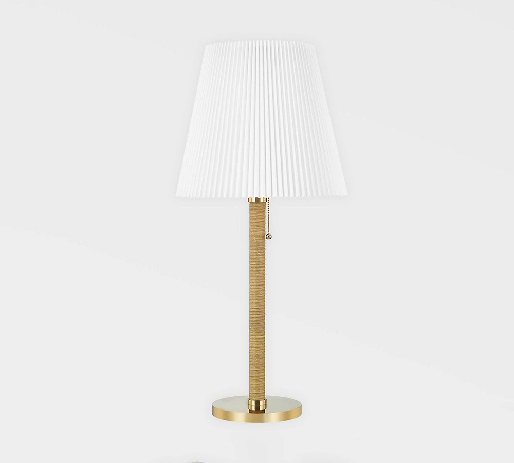 Bexley Metal & Rattan Table Lamp (29")