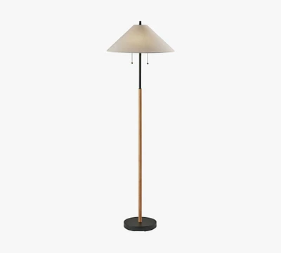 Patton Wood & Metal Floor Lamp (62")