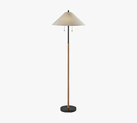 Patton Wood & Metal Floor Lamp (62")