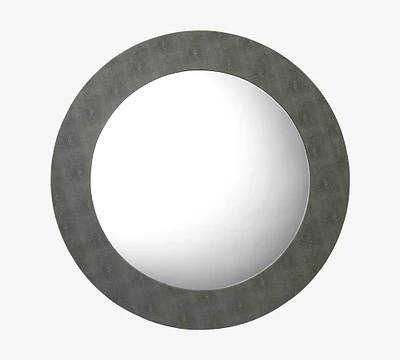 Faux Shagreen Round Mirror - 36"