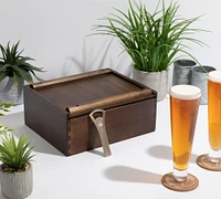 Classic Pilsner Acacia Wood Gift Box - Set for 2