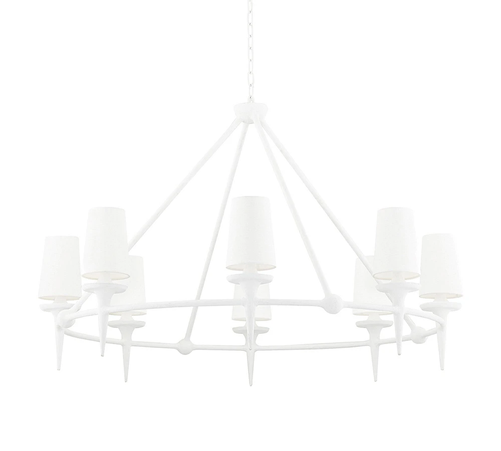 Penny Round Metal Chandelier (48")