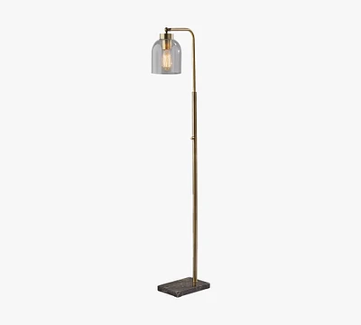 Bianca Marble & Hand-Blown Glass Floor Lamp (55")