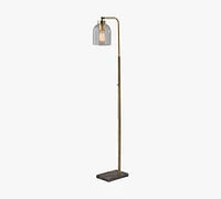 Bianca Marble & Hand-Blown Glass Floor Lamp (55")